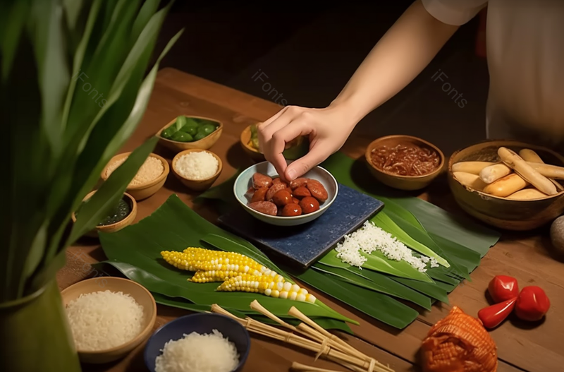 亚洲家庭主妇在包红枣粽子摄影,高清,摄影图,摄影图片,图片大全,摄影图免费下载